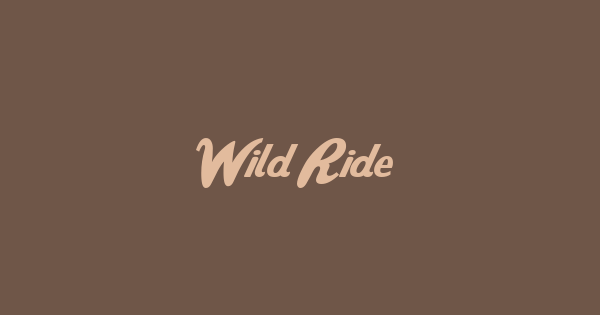 Wild Ride font thumb